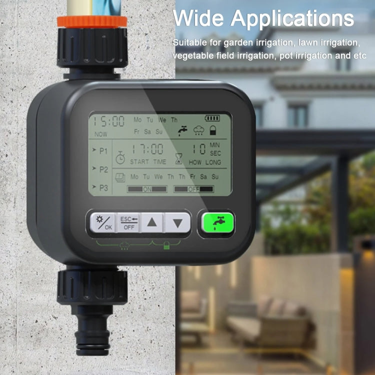 Gardening Timer Automatic Watering Device Garden Balcony Watering Device Intelligent Irrigation System Controller(Black)