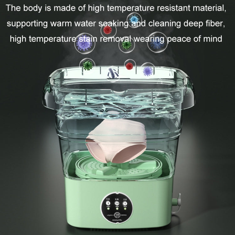 4.5L Mini Portable Folding Household Washing Machine Underwear Washer, Color: Lake Blue(UK Plug)