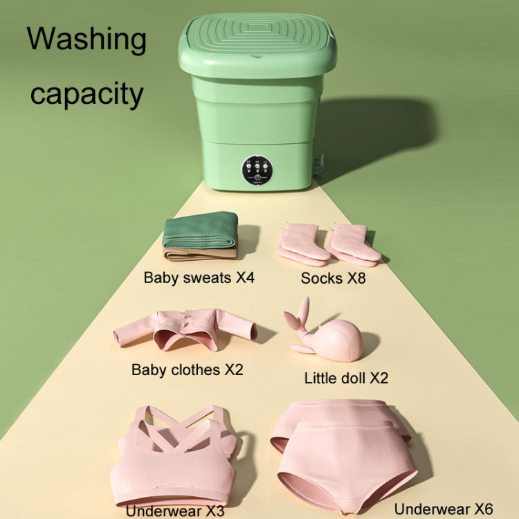 4.5L Mini Portable Folding Household Washing Machine Underwear Washer, Color: Lake Blue(EU Plug)