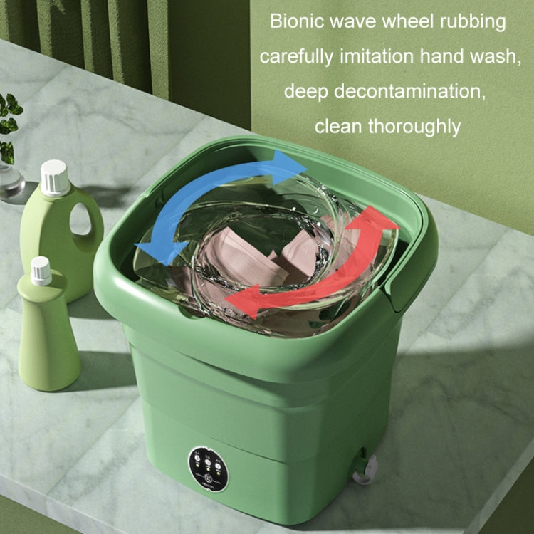 4.5L Mini Portable Folding Household Washing Machine Underwear Washer, Color: Lake Blue(UK Plug)