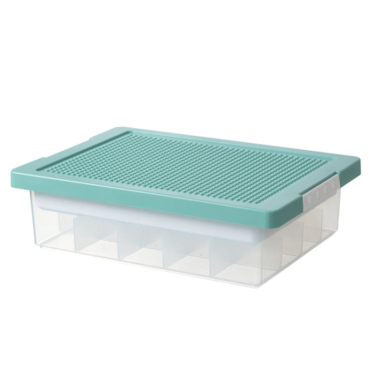 Children Toy Parts Building Blocks Storage Box(Green)