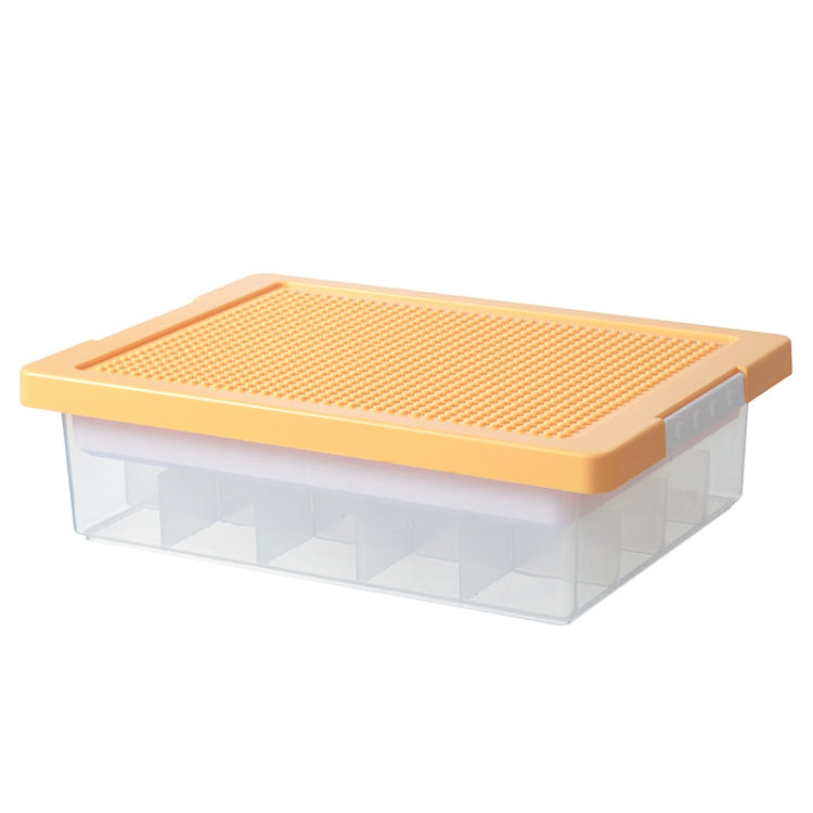 Children Toy Parts Building Blocks Storage Box(Yellow)