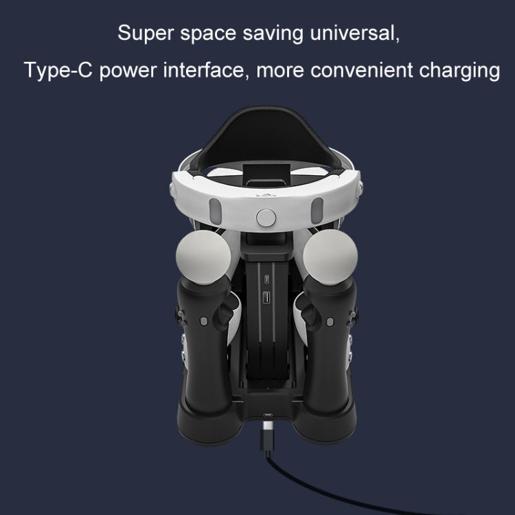Iplay For PS5/Move/VR Multifunctional Storage Stand Charging Base(White)