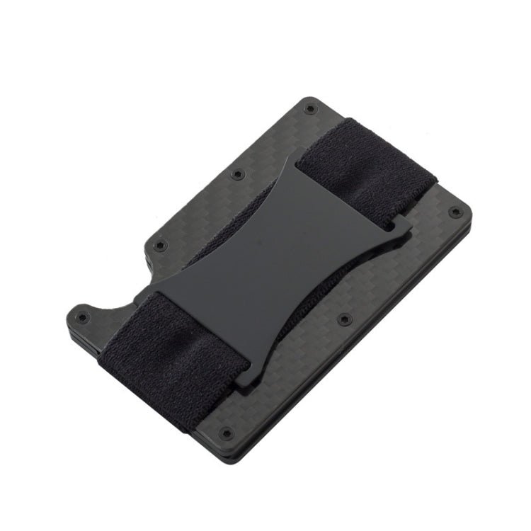 RFID Carbon Fiber Metal Card Holder Multifunctional  Anti-theft Credit Card Box(Black)