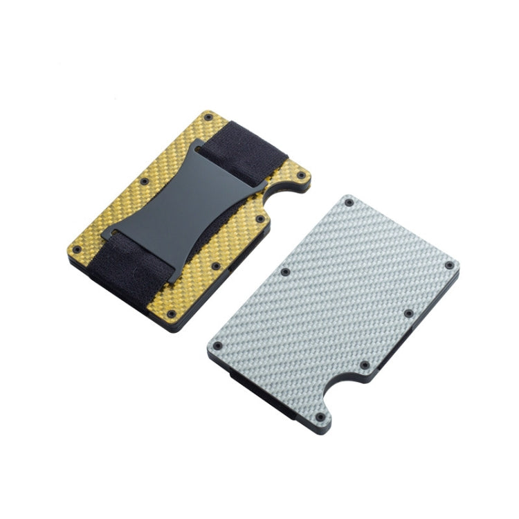 RFID Carbon Fiber Metal Card Holder Multifunctional  Anti-theft Credit Card Box(Black)