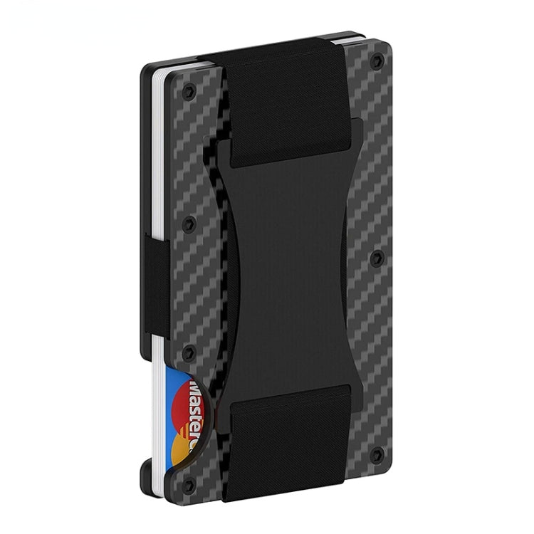 RFID Carbon Fiber Metal Card Holder Multifunctional  Anti-theft Credit Card Box(Black)