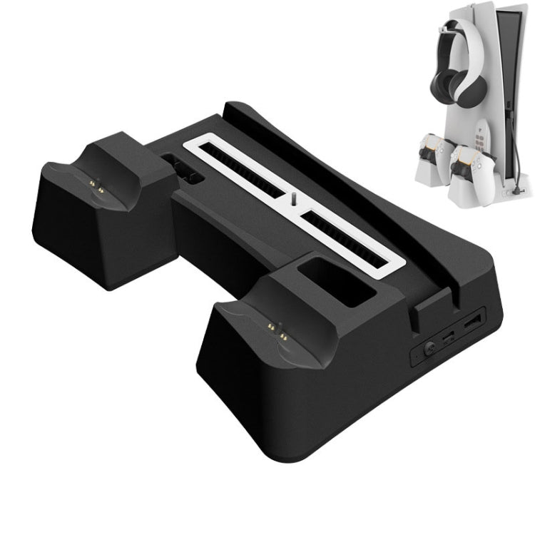 Iplay HBP-351 For Sony PS5 Digital Version Host Cooling Base Bracket Multifunctional Handle Charging Stand(Black)