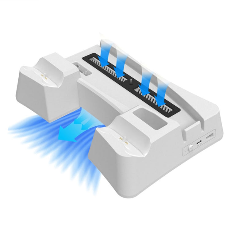 Iplay HBP-351 For Sony PS5 Digital Version Host Cooling Base Bracket Multifunctional Handle Charging Stand(White)