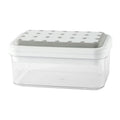 Single Llayer Ice Mold Folding Lid Press Ice Box(Gray)