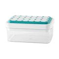 Single Llayer Ice Mold Folding Lid Press Ice Box(Blue)