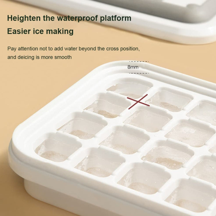 Single Llayer Ice Mold Folding Lid Press Ice Box(Gray)
