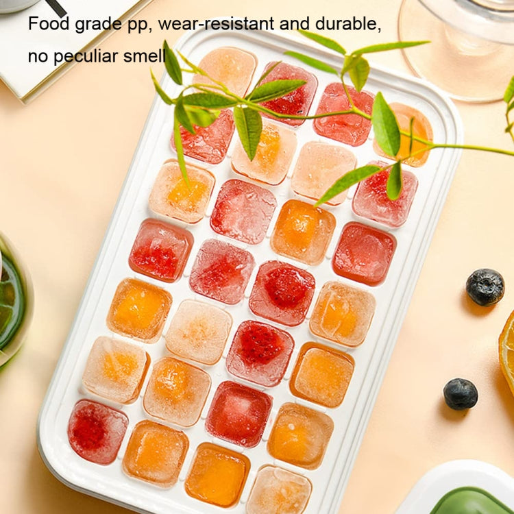 Single Llayer Ice Mold Folding Lid Press Ice Box(Blue)