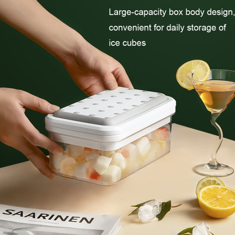 Single Llayer Ice Mold Folding Lid Press Ice Box(Blue)