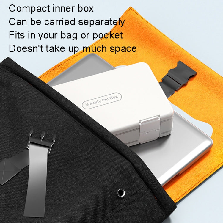 24 Grid Large Capacity Sealing Pills Case 3 Times A Day 7 Day Medicine Organizer Box(White)