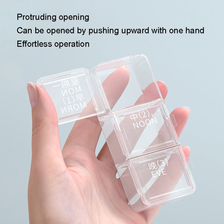 24 Grid Large Capacity Sealing Pills Case 3 Times A Day 7 Day Medicine Organizer Box(Blue)