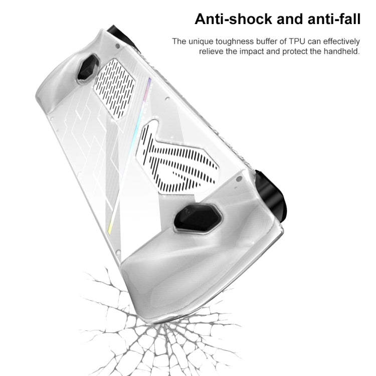 For ASUS Rog Ally Game Console All-in-one TPU Soft Protective Case(Transparent)