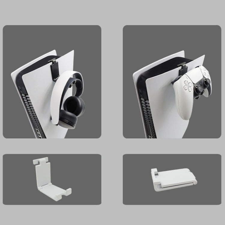 iplay HBP-266 For Sony PS5 Game Console Headphone Storage Side Rack Gamepad Hanger(Black)