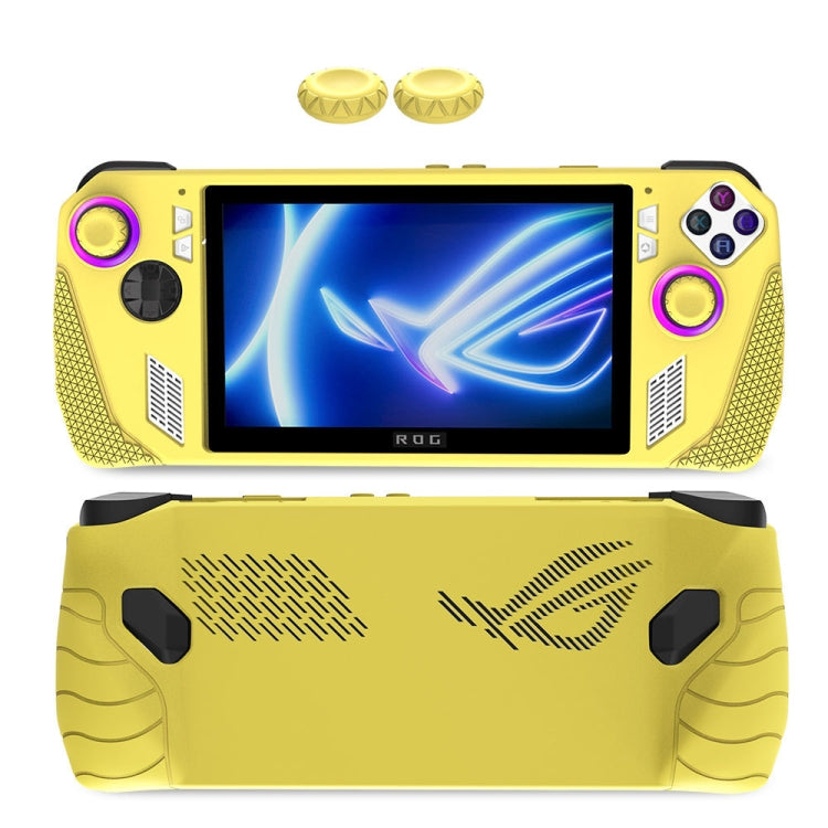 For ASUS Rog Ally Gaming Console Multicolor Silicone Case With 2 Button Caps(Gold)