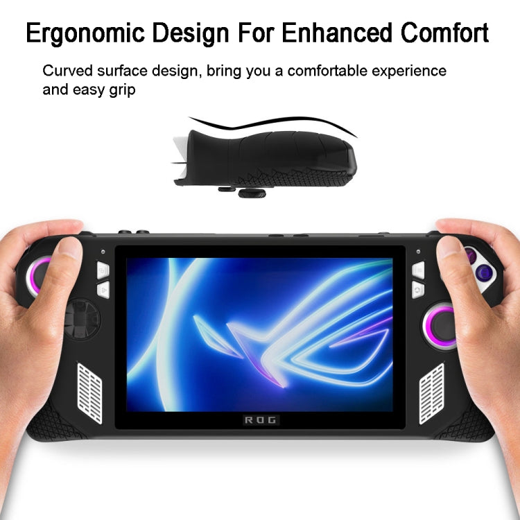 For ASUS Rog Ally Gaming Console Multicolor Silicone Case With 2 Button Caps(Green)