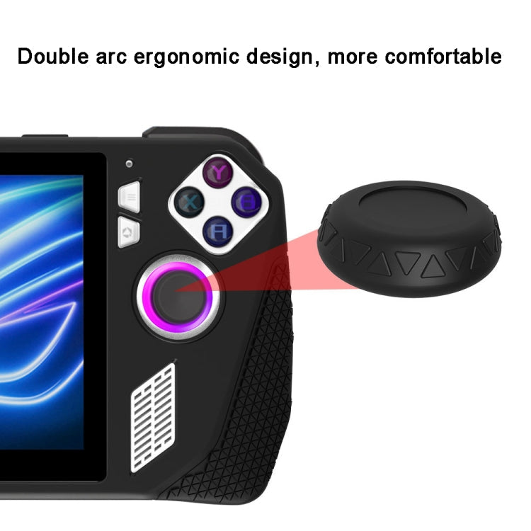 For ASUS Rog Ally Gaming Console Multicolor Silicone Case With 2 Button Caps(Green)