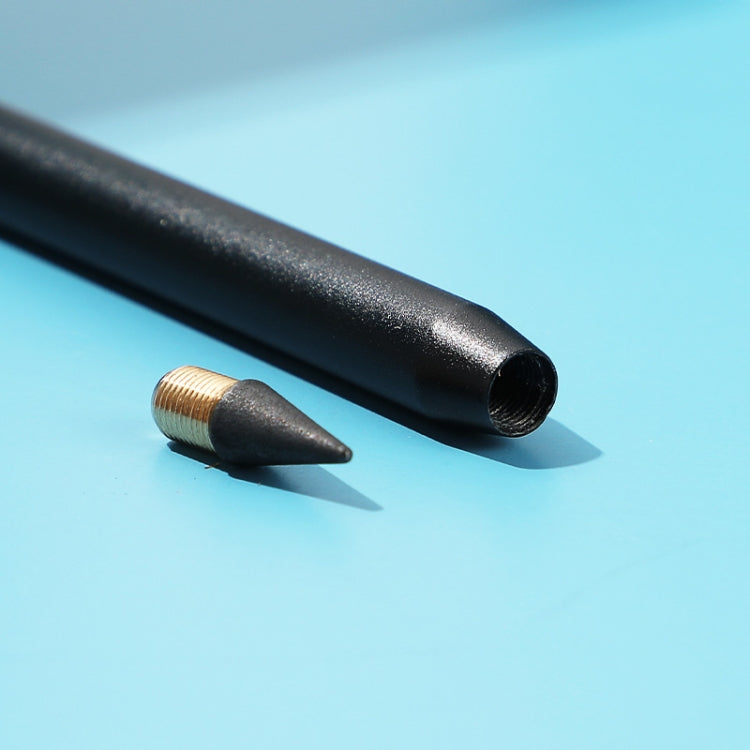 Office Pencil Unlimited Writing Eternal Metal Pen Inkless Pen Student Writing Pencil HB(Gold)