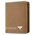 DEABOLAR Men Wallet Retro Casual Short Multi-card Holder Driver License Case(Brown)