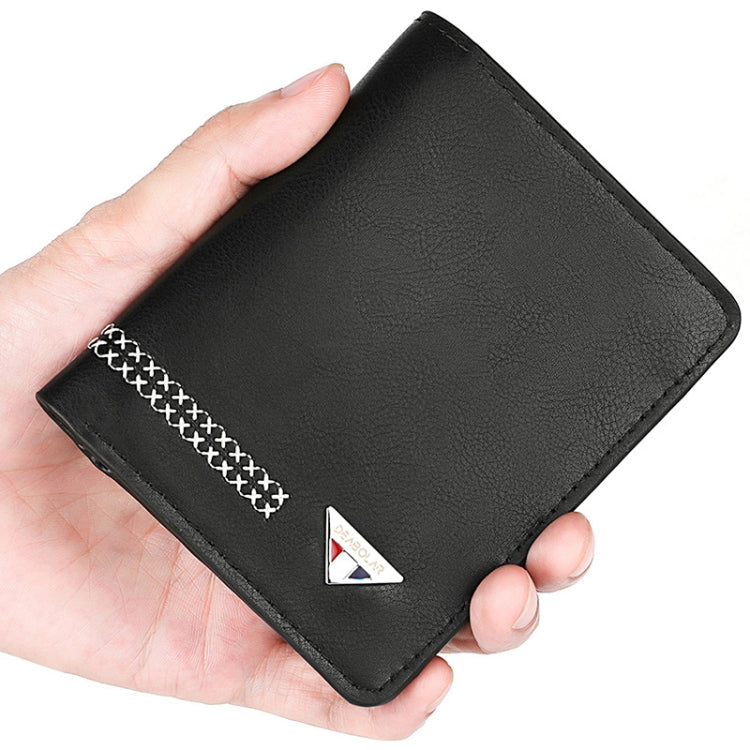 DEABOLAR Men Wallet Retro Casual Short Multi-card Holder Driver License Case(Brown)