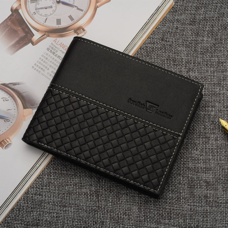 Men Short Wallet Business Coin Purse Card Holder Money Bag(738-1 Horizontal)
