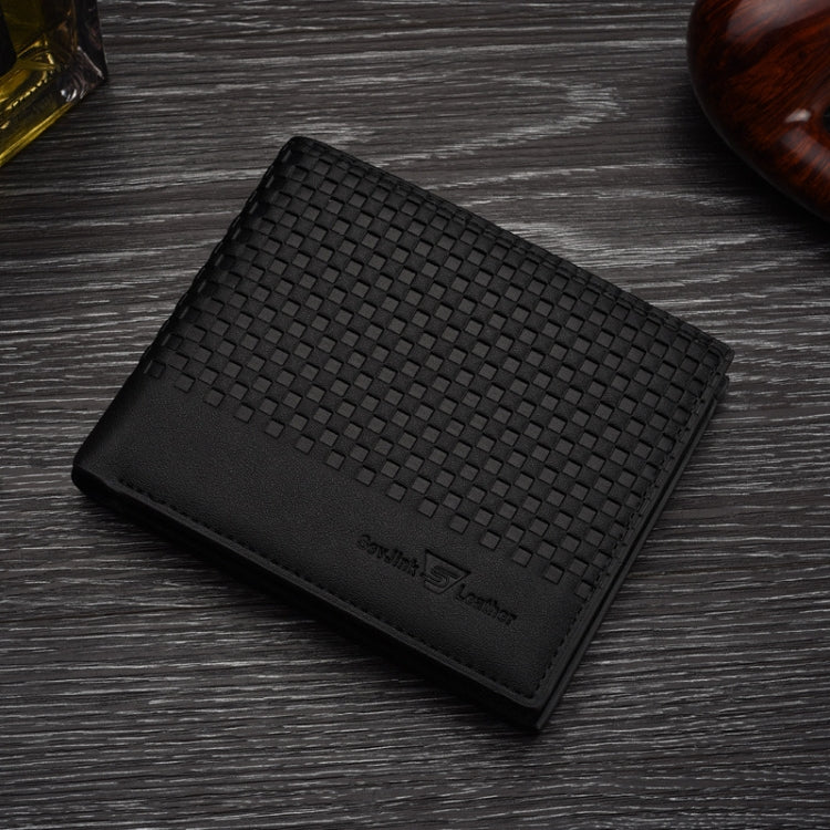 Men Short Wallet Business Coin Purse Card Holder Money Bag(730-1 Horizontal)