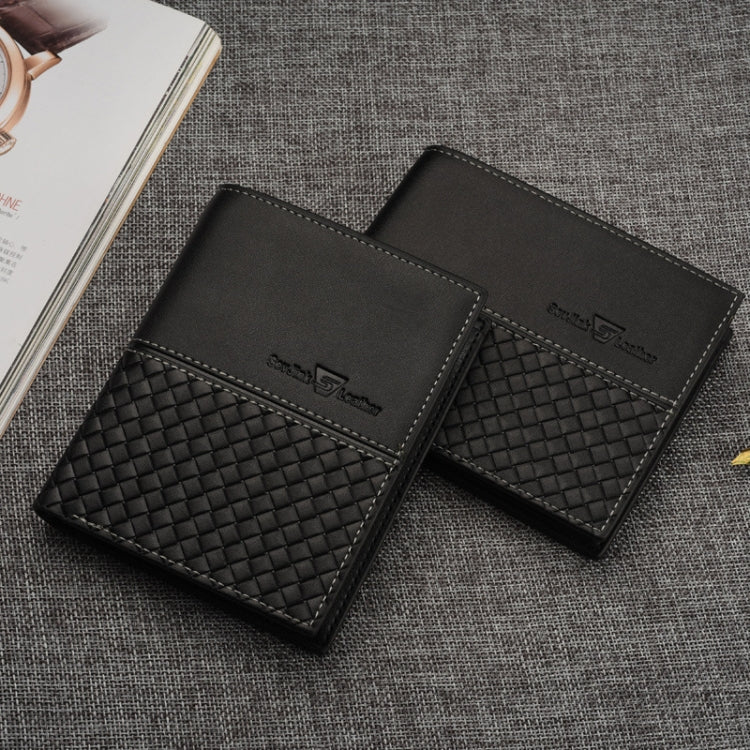 Men Short Wallet Business Coin Purse Card Holder Money Bag(738-1 Horizontal)