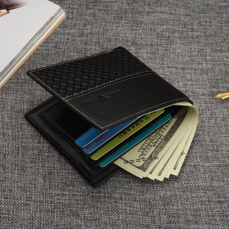 Men Short Wallet Business Coin Purse Card Holder Money Bag(738-1 Horizontal)
