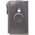 For Airtag Tracker Case Carbon Fiber Credit Card Holder Wallet(Grey)