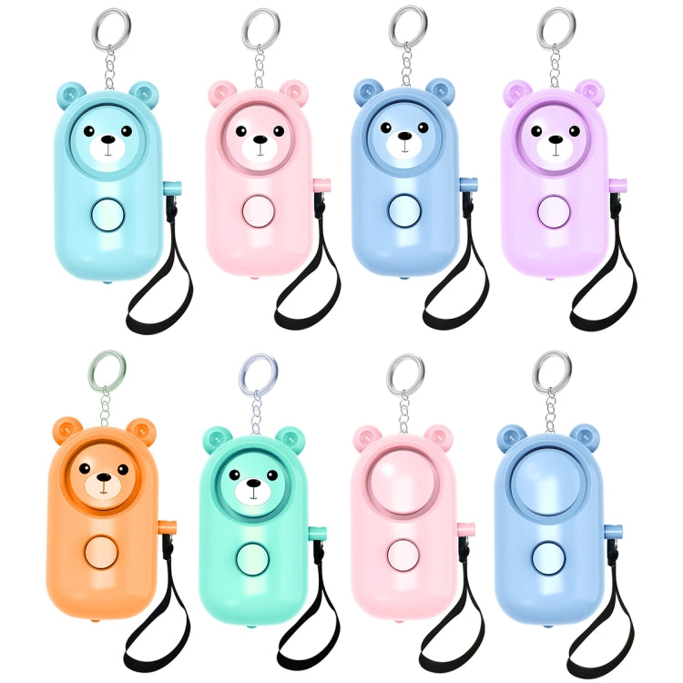 130dB LED Personal Alarm Pull Ring Outdoor Self-defense Products, Specification: Bear Style (Green)