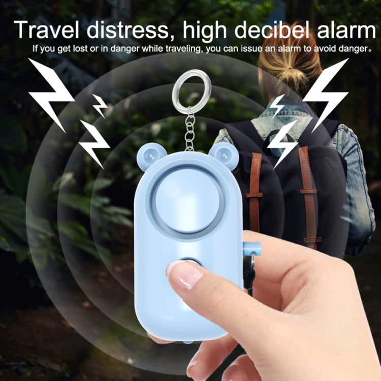 130dB LED Personal Alarm Pull Ring Outdoor Self-defense Products, Specification: Bear Style (Green)