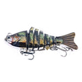 HENGJIA 10cm 24g Bionic Multi-Section Fish Bait Plastic Electroplating Fake Bait(3)