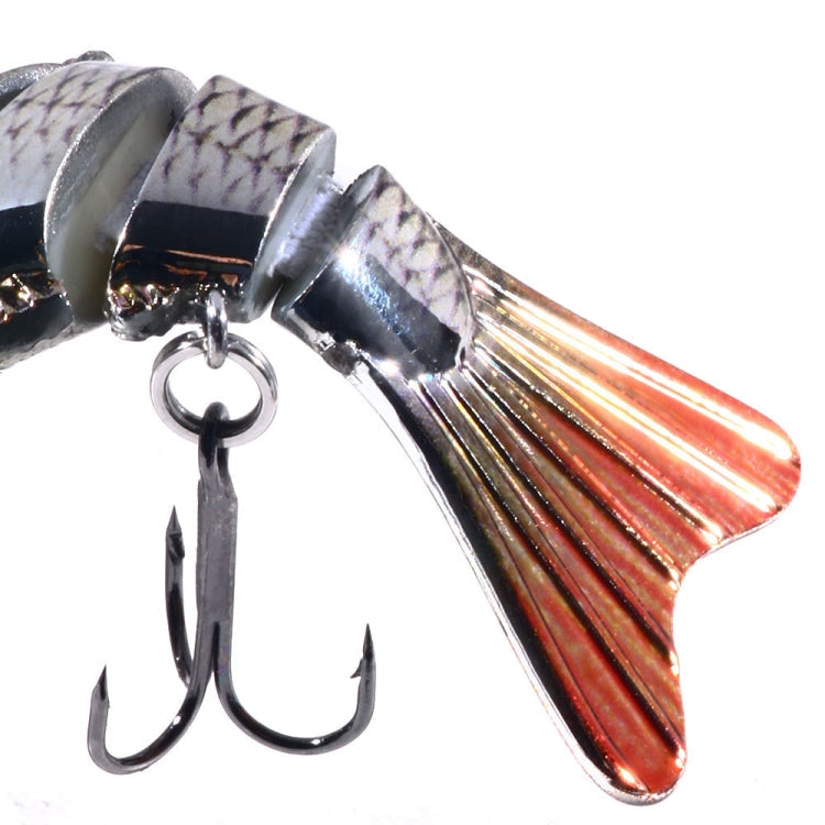 HENGJIA 10cm 24g Bionic Multi-Section Fish Bait Plastic Electroplating Fake Bait(3)