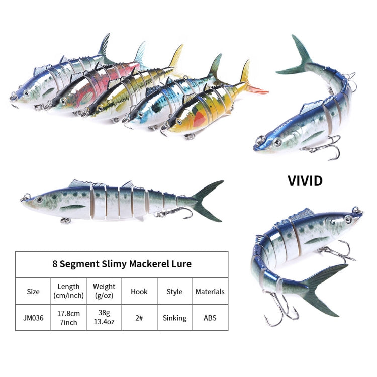 HENGJIA 17.8cm 38g 8 Section Fish Fake Bait(4)