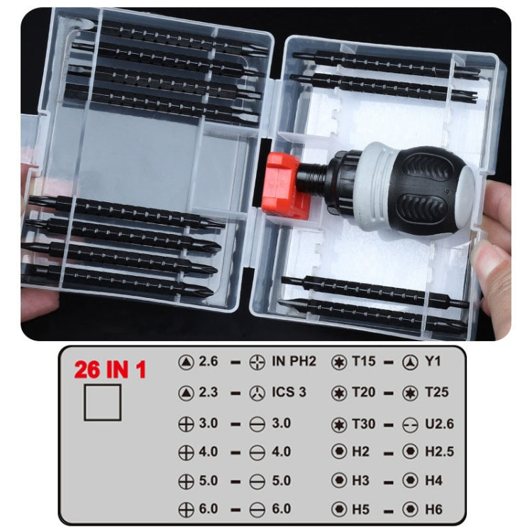 26 In 1 Profiled Screwdrivers Multi-purpose Combination Double Head Spike