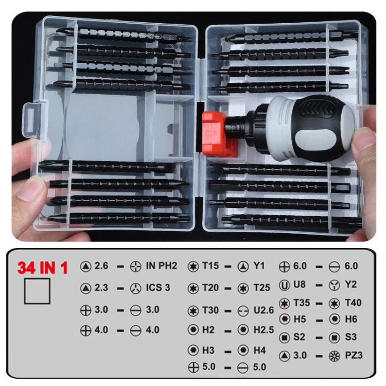 34 In 1 Profiled Screwdrivers Multi-purpose Combination Double Head Spike