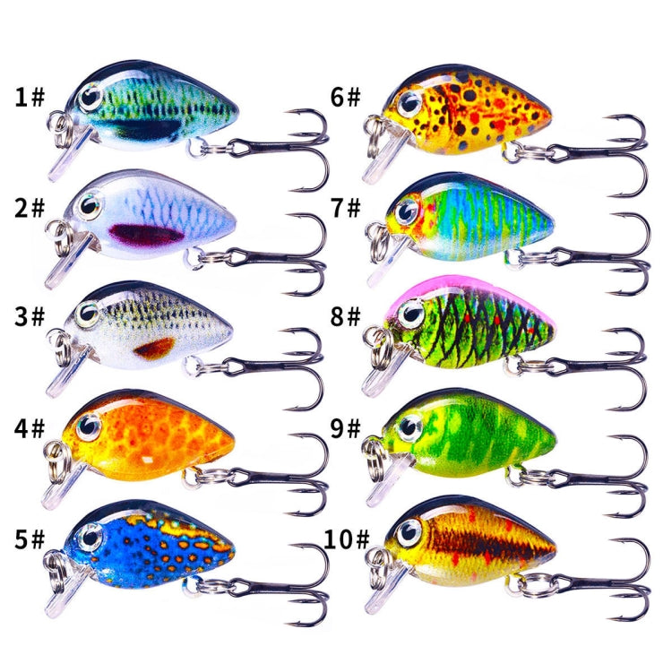 HENGJIA 2.5cm 1.5g Floating Water Little Fat Micro-Object Mini 3D Printing Luya Bait(3)