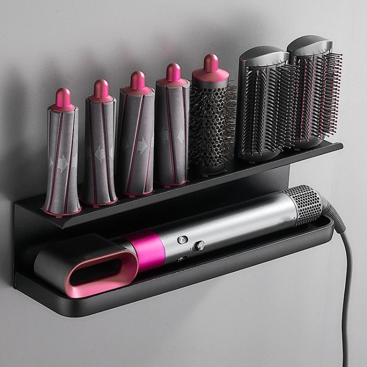 For Dyson Airwrap Wall-Mounted Shelf Storage Rack, Style: B Type Black