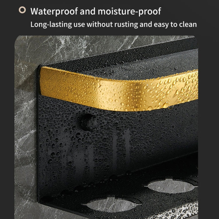 For Dyson Airwrap Wall-Mounted Shelf Storage Rack, Style: A Type Black Gold