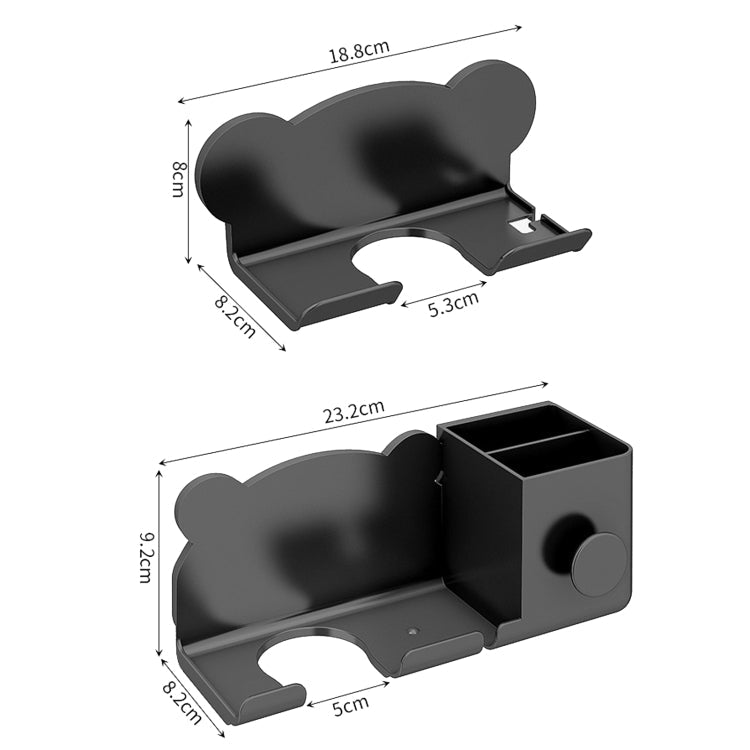 For Dyson Hair Dryer Wall-Mounted Holder Bathroom Shelf Storage Rack, Style:  Simple White