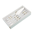 6pcs/set Stainless Steel Cake Knife And Fork Set, Color: Silver With 2-tine Forks