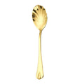 Stainless Steel Water Droplet Shell Spoon Ice Cream Spoon Coffee Mixing Spoon, Color: Gold