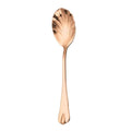 Stainless Steel Water Droplet Shell Spoon Ice Cream Spoon Coffee Mixing Spoon, Color: Rose Gold