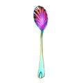Stainless Steel Water Droplet Shell Spoon Ice Cream Spoon Coffee Mixing Spoon, Color: Colorful