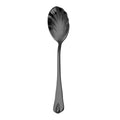 Stainless Steel Water Droplet Shell Spoon Ice Cream Spoon Coffee Mixing Spoon, Color: Black