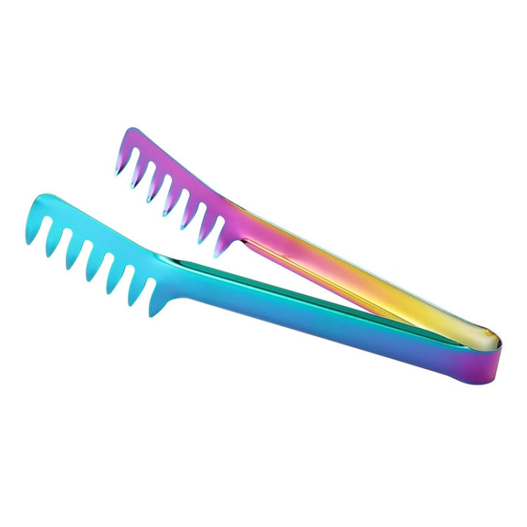 Titanium Plated Stainless Steel Spaghetti Clip Restaurant Food Clamps, Color: Colorful