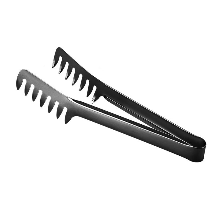 Titanium Plated Stainless Steel Spaghetti Clip Restaurant Food Clamps, Color: Black